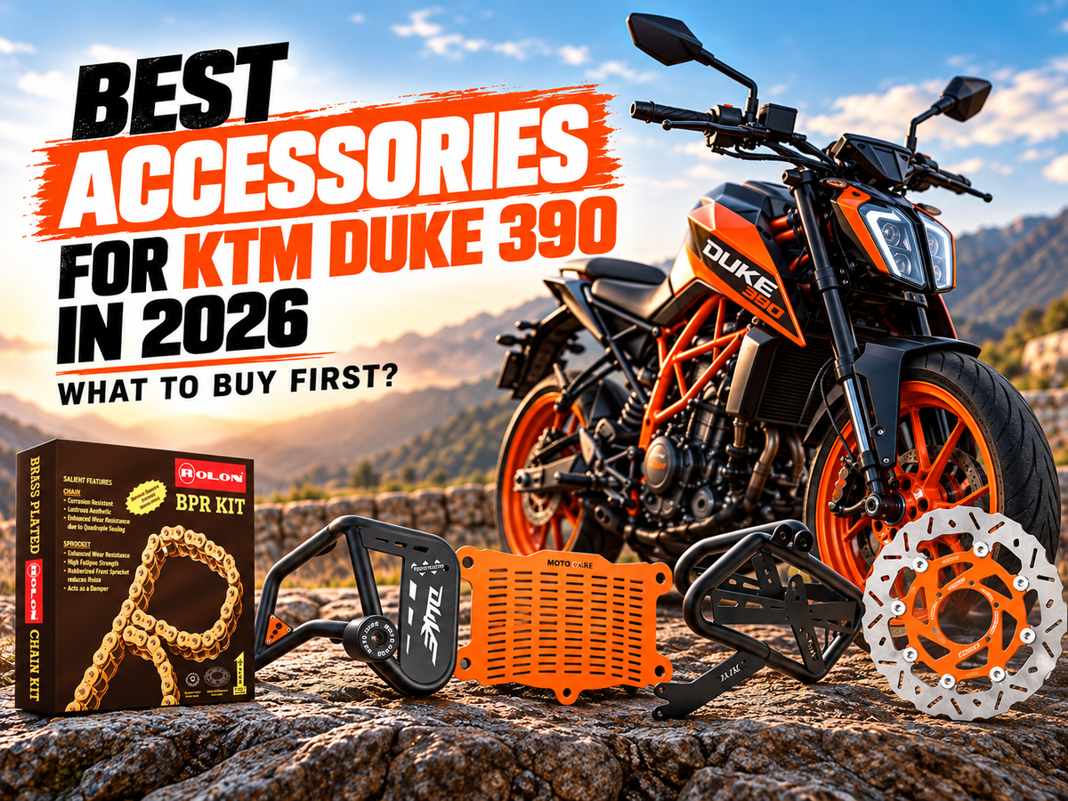 Motomaniac - Best Accessories for KTM Duke 390 in 2026: What to Buy First?