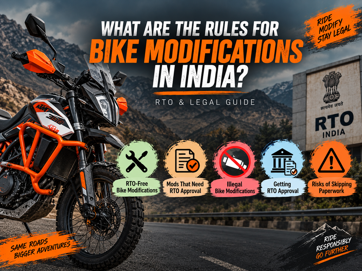 Motomaniac - What Are the Rules for Bike Modifications in India? RTO & Legal Guide