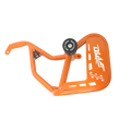 CRASH GUARD (ORANGE) WITH DUAL SLIDERS FOR KTM DUKE 390 GEN-3