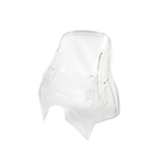 Clear motorcycle windscreen windshield replacement part on white background
