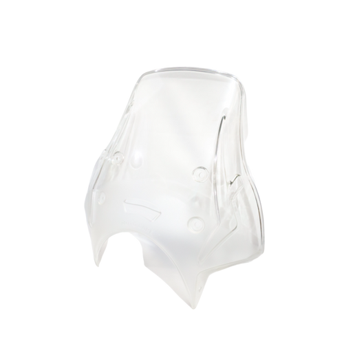 Clear motorcycle windscreen windshield replacement part on white background