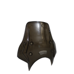 smoked motorcycle windscreen fairing with mounting holes on white background