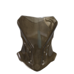 Smoked motorcycle windscreen windshield with aerodynamic design on white background