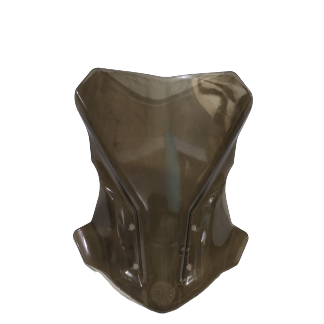 Smoked motorcycle windshield fairing with aerodynamic design for bike accessory