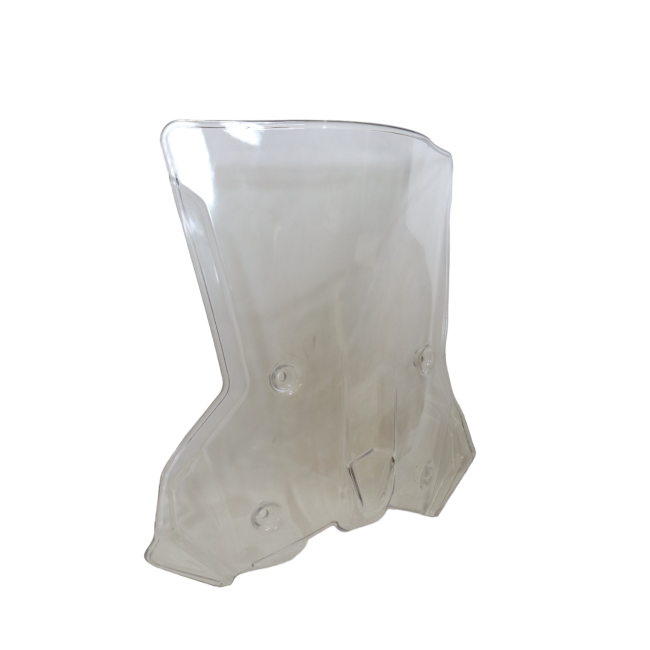 Clear motorcycle windscreen with mounting holes, transparent shield for motorbike