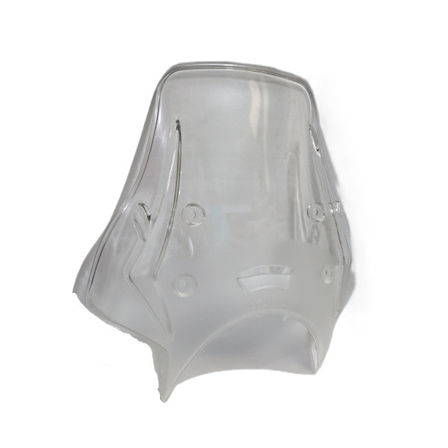 Clear motorcycle windscreen windshield, curved transparent plastic accessory