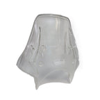 Clear motorcycle windscreen windshield, curved transparent plastic accessory