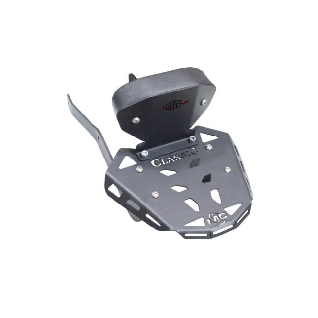 CNC Carrier Plate with Backrest for Royal Enfield Goan Classic 350 Luggage Rack Accessory - Moto Modz
