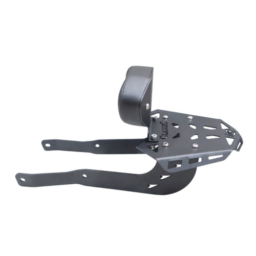 CNC Carrier Plate with Backrest for Royal Enfield Goan Classic 350 Luggage Rack Accessory - Moto Modz