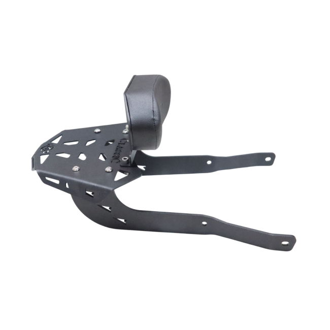 CNC Carrier Plate with Backrest for Royal Enfield Goan Classic 350 Luggage Rack Accessory - Moto Modz