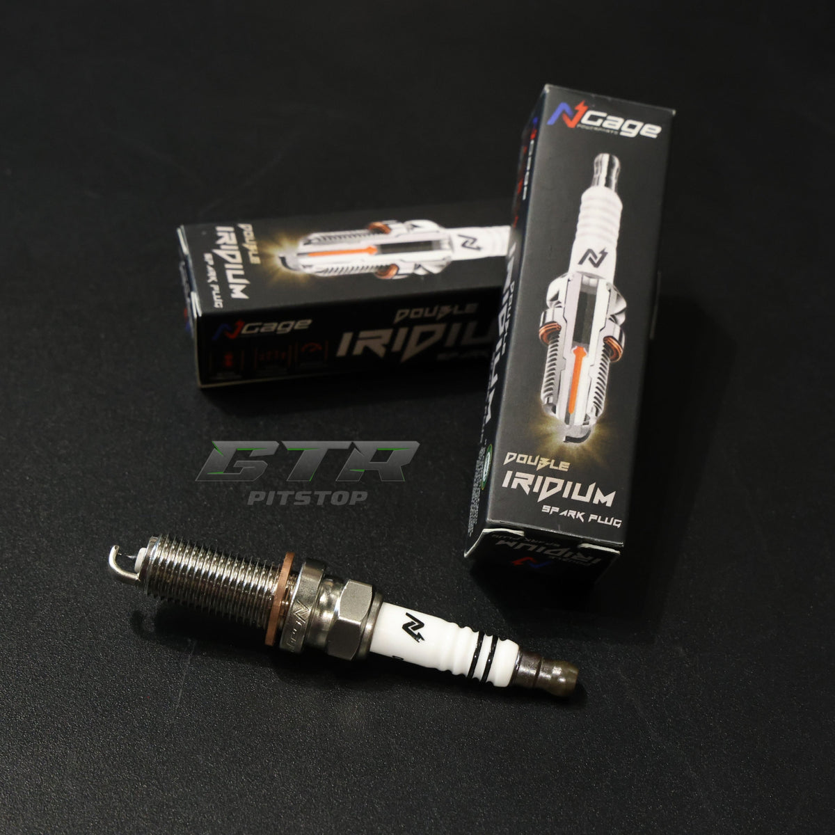 NGage Powerparts Double Iridium Spark Plugs for Bajaj Pulsar RS200/Pulsar NS200 Triple Spark (Side Plug x2)-B8RII