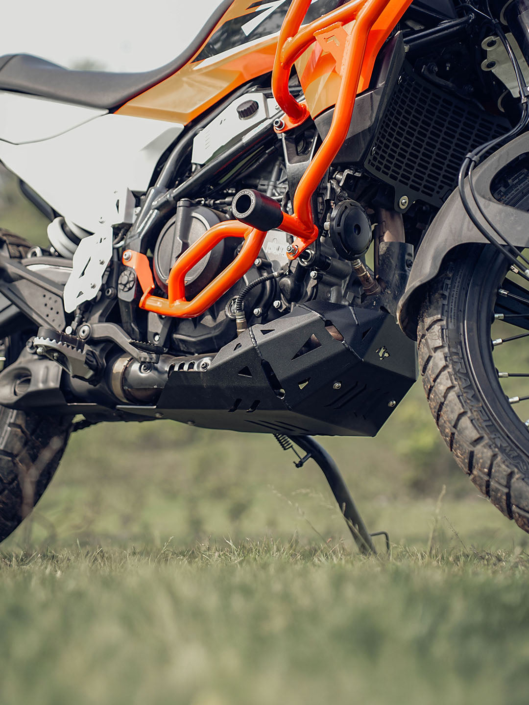 Legundary KTM ADV 390 2025 Vambrace Bash Plate Black Aftermarket Accessory - Moto Modz