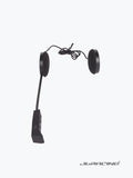 Motorcycle helmet Bluetooth intercom headset with microphone and speakers on white background