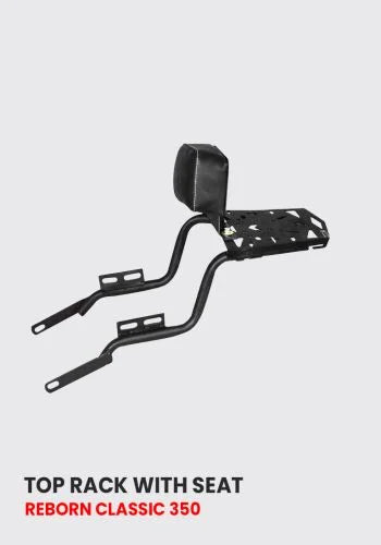 Top Rack with Seat Rest for Royal Enfield Classic Reborn 350 New Gen REM 627 - HT Exhaust - Moto Modz