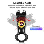 LGP Motorcycle & Bike Handlebar Mount with Invisible Selfie Stick — Adjustable Clamp Holder for GoPro HERO 11/10/9/8 and Insta360, Action Camera Bracket Adapter