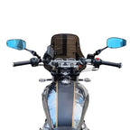 SPIKI Napoleon Ray Mirrors (Pair) – Anti-Glare Oval Mirrors with Short Stems, Shock-Resistant, Universal Fit for Motorcycles & Scooters