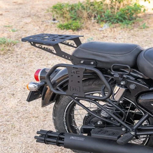 Top Rack with Saddle for Royal Enfield Classic Reborn 350 REB 632 - HT Exhaust - Moto Modz