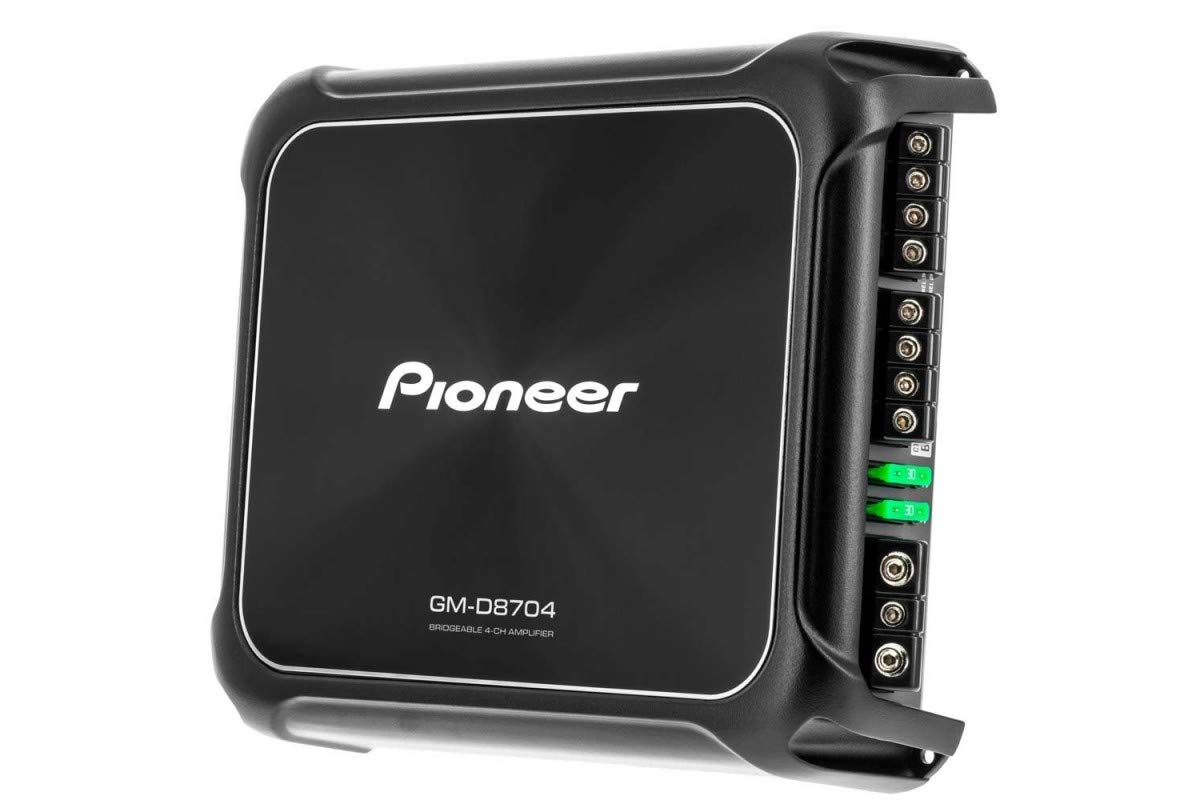 Pioneer GM-D8704 High-Power Class D Car Amplifier — 4/3/2 Channel, RMS 100W×4 (4Ω), 150W×4 (2Ω)