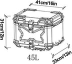 LGP Rainbow Aluminum Top Box – 45L Large Capacity, Universal Fit for All Motorcycles, Premium Color-Plated Finish