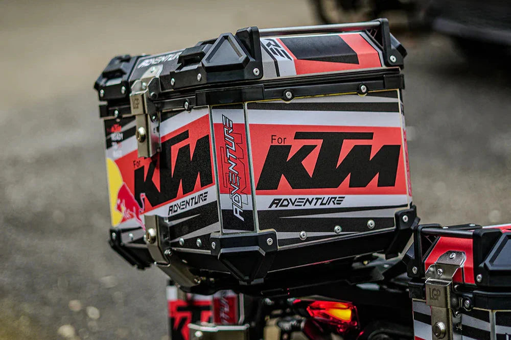 LGP Premium Aluminium KTM Graphics Top Box – 45 L Capacity