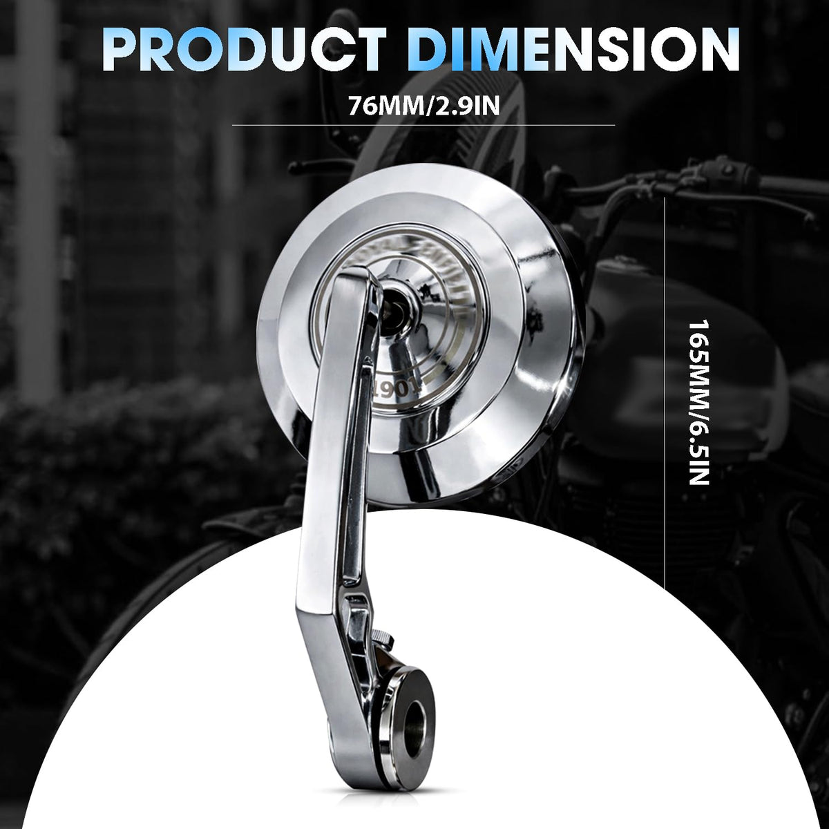 Premium CNC Bar End Mirror for Hunter 350 Meteor 350 Guerrilla 450 Interceptor 650 Continental GT Super Meteor 650 Himalayan - Moto Modz