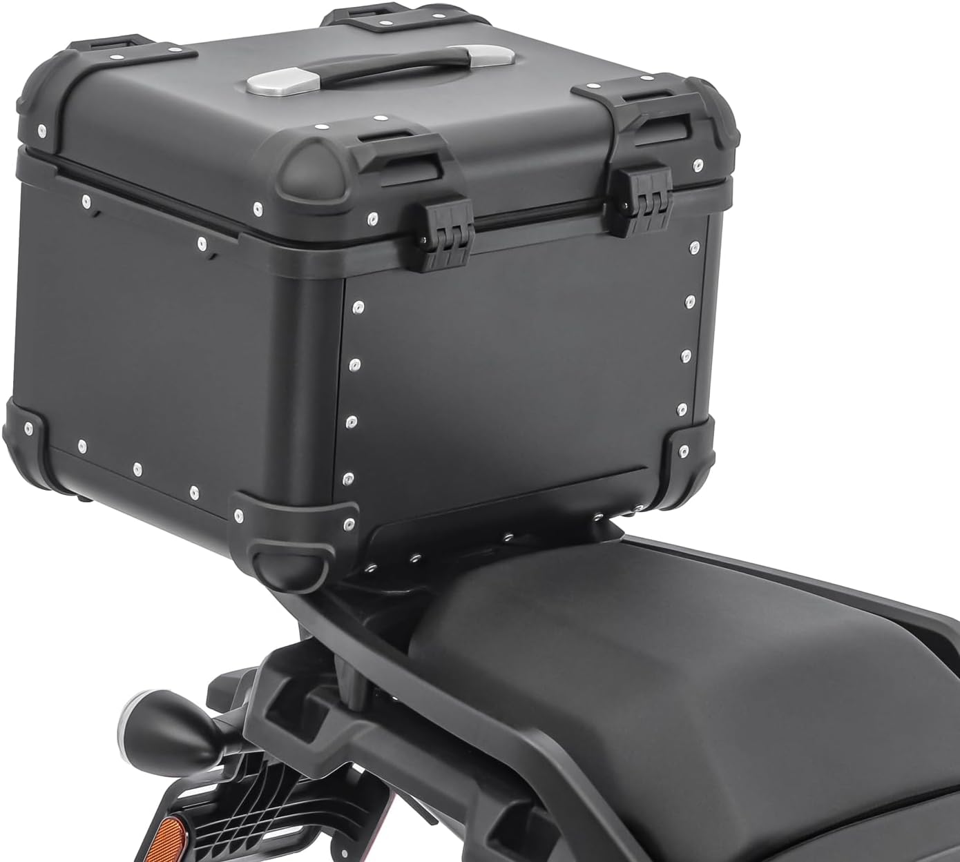 LGP Premium Aluminium Top Case – Nero Edition, Bevelled Corner, 45L Black, Universal Motorcycle Compatibility, 1-Year Warranty