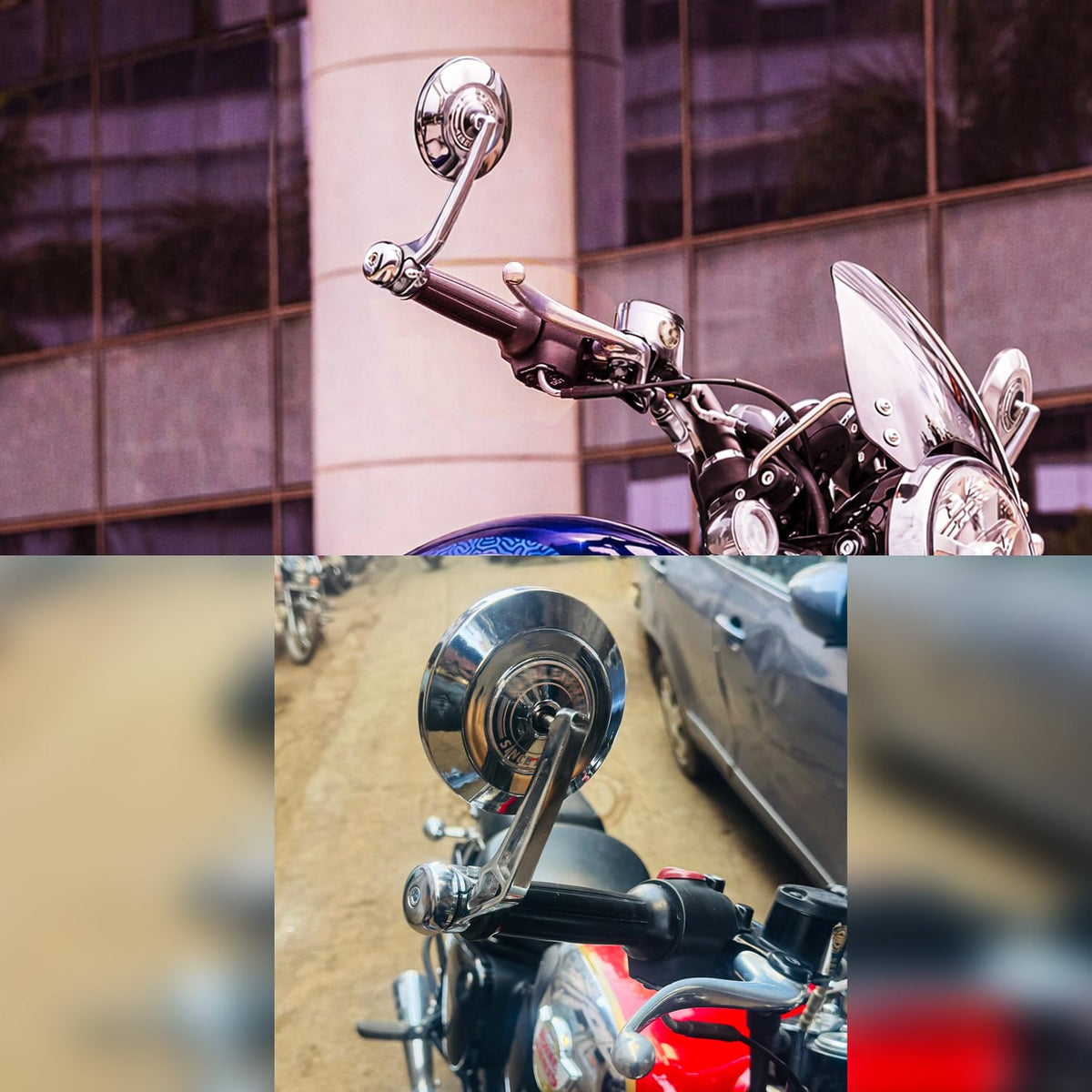 Premium CNC Bar End Mirror for Hunter 350 Meteor 350 Guerrilla 450 Interceptor 650 Continental GT Super Meteor 650 Himalayan - Moto Modz