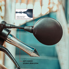 SPIKI CF Touring Mirrors (Pair) - 360-Degree Foldable Rear-View Mirrors for a Wide Field of View - Universal Fit for Most Motorcycles