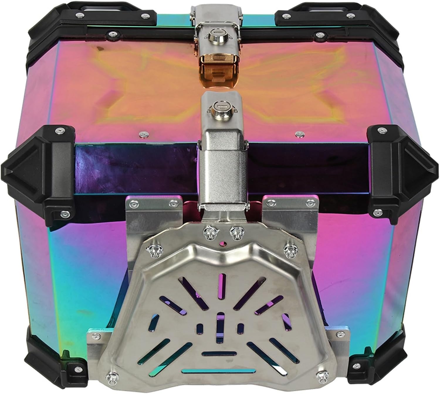 LGP Rainbow Aluminum Top Box – 45L Large Capacity, Universal Fit for All Motorcycles, Premium Color-Plated Finish