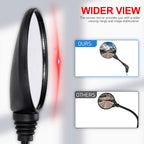SPIKI CF Touring Mirrors (Pair) - 360-Degree Foldable Rear-View Mirrors for a Wide Field of View - Universal Fit for Most Motorcycles