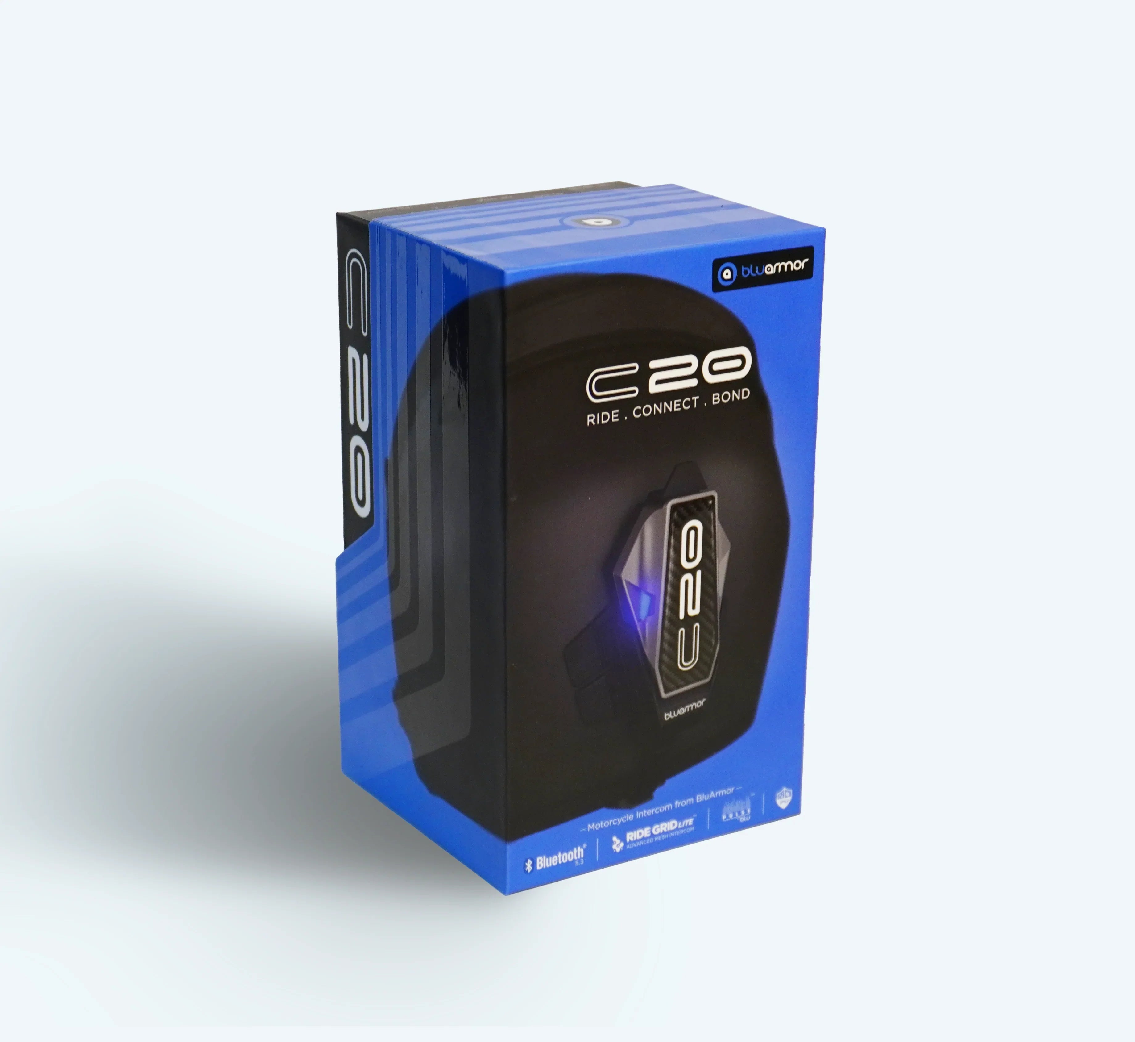 BLUARMOR C20 Motorcycle Intercom System with RIDEGRID™ Lite - Crystal-Clear Rider Communication