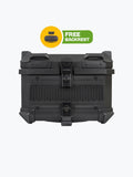 JB Racing MC 45L Top Box - Black Economy Edition with Backrest Pad