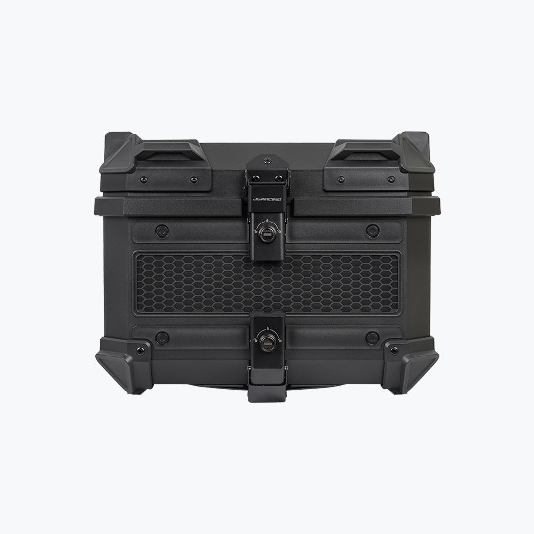 JB Racing MC 45L Top Box - Black Economy Edition with Backrest Pad