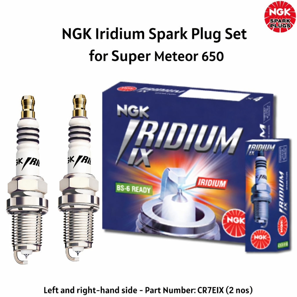 RE Super Meteor 650 NGK Iridium Spark Plug Set – 2-Pack