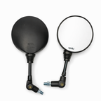 SPIKI CF Touring Mirrors (Pair) - 360-Degree Foldable Rear-View Mirrors for a Wide Field of View - Universal Fit for Most Motorcycles