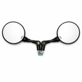 SPIKI CF Touring Mirrors (Pair) - 360-Degree Foldable Rear-View Mirrors for a Wide Field of View - Universal Fit for Most Motorcycles