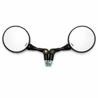 SPIKI CF Touring Mirrors (Pair) - 360-Degree Foldable Rear-View Mirrors for a Wide Field of View - Universal Fit for Most Motorcycles
