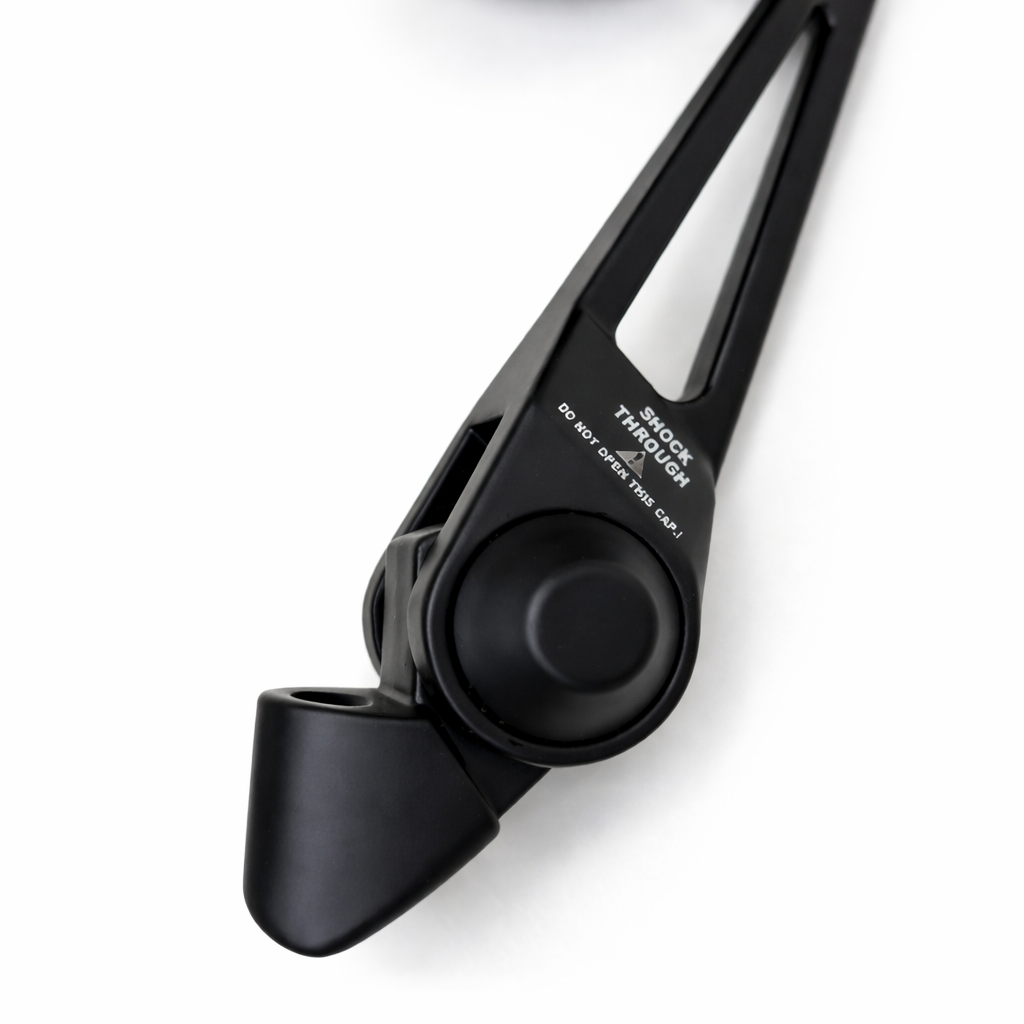 SPIKI Napoleon Ray Mirrors (Pair) – Anti-Glare Oval Mirrors with Short Stems, Shock-Resistant, Universal Fit for Motorcycles & Scooters