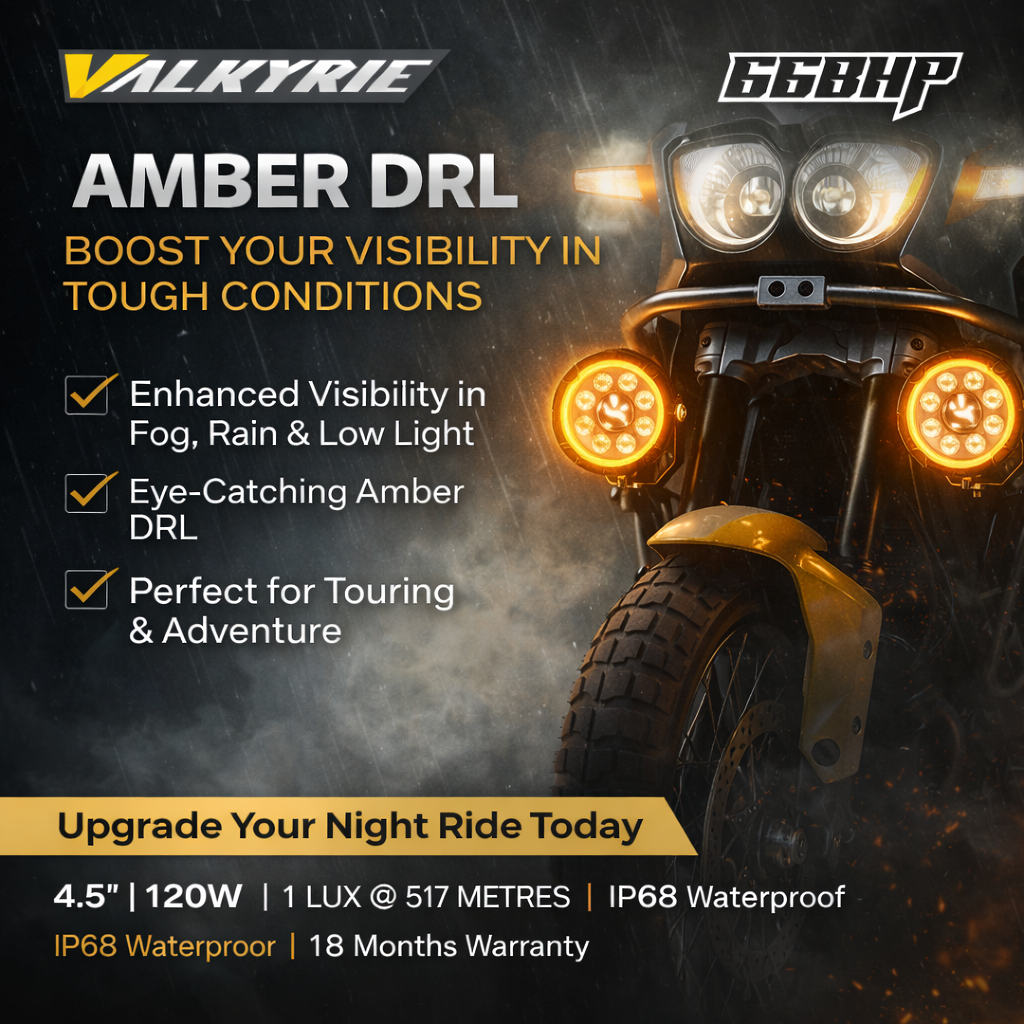 66BHP Valkyrie 4.5" Ultra Vision Auxiliary Light – 120W, High/Low Beam, Amber DRL, 13,200 Lumens, IP68 Waterproof
