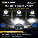 66BHP Valkyrie 4.5" Ultra Vision Auxiliary Light – 120W, High/Low Beam, Amber DRL, 13,200 Lumens, IP68 Waterproof