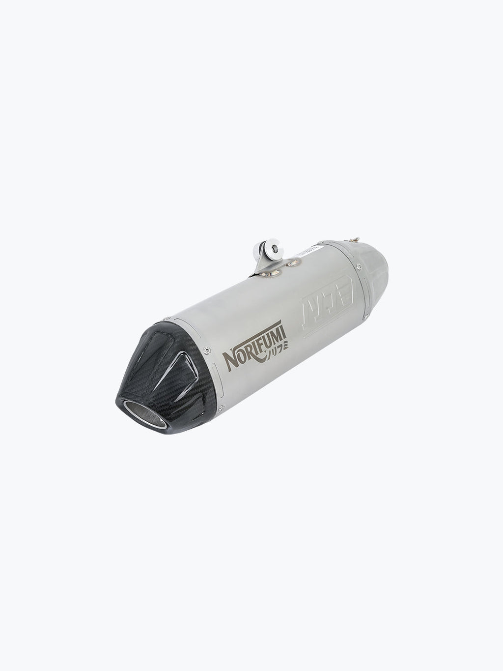 Motorcycle slip-on exhaust silencer with carbon tip for Himalayan 450
