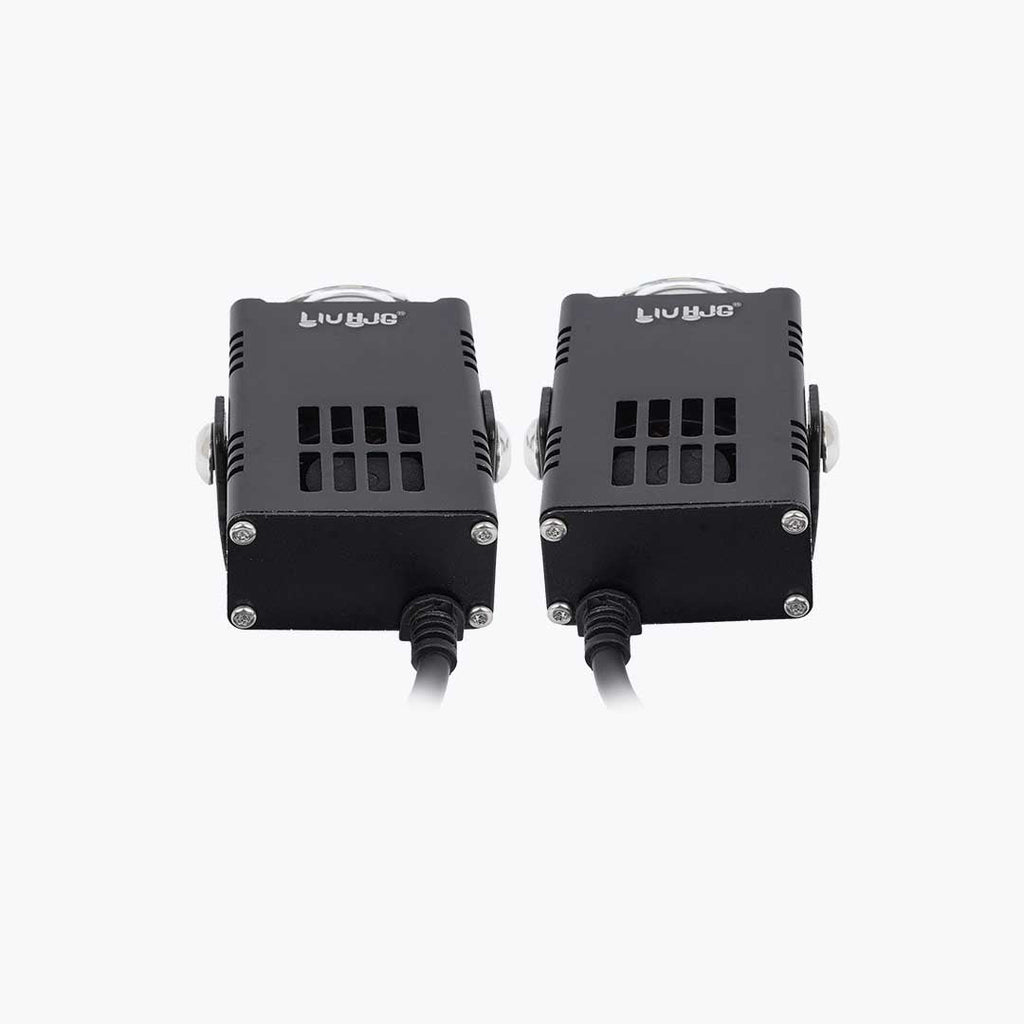 HJG Square Slim Waymaker Mini Drive Fog Light Pair - Compact, High-Performance Driving Fog Lamps