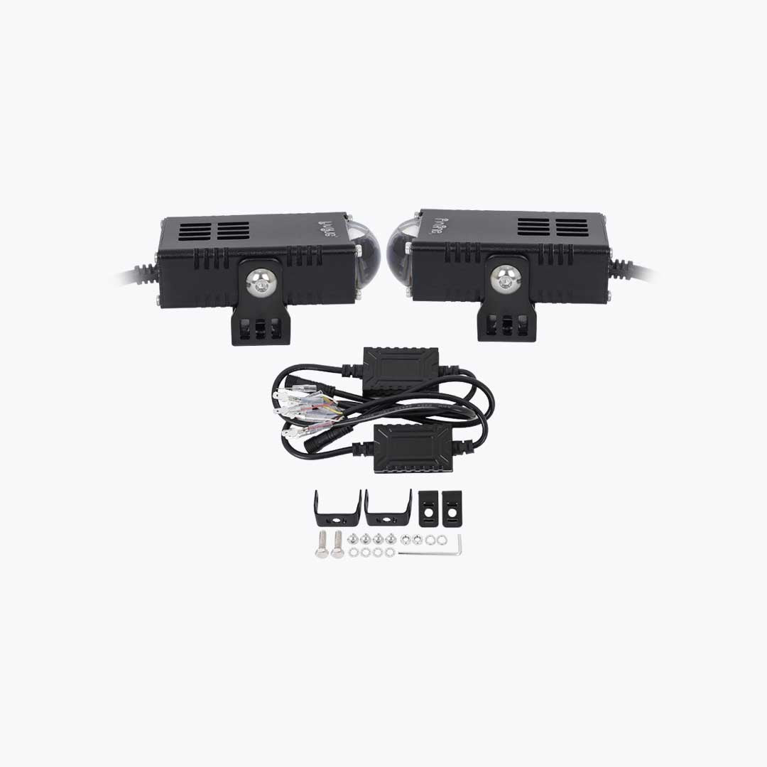 HJG Square Slim Waymaker Mini Drive Fog Light Pair - Compact, High-Performance Driving Fog Lamps