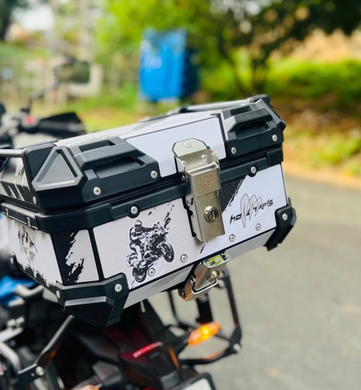 LGP 25 Litres Aluminium Top Box with Graphics Universal 2.0 - Fits All Motorcycles