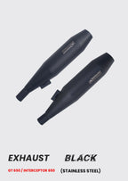 Interceptor & GT 650 Exhaust – Black Finish (IN 320)