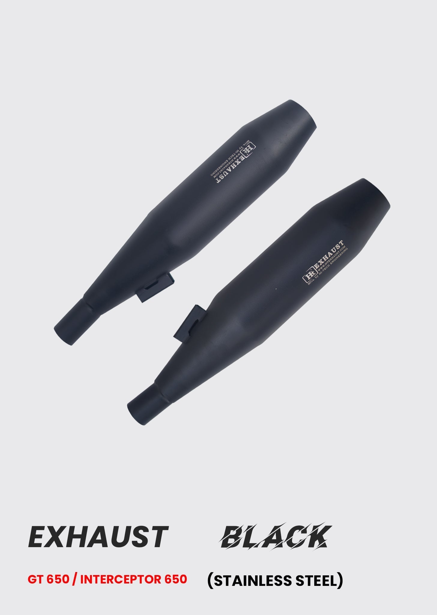 Interceptor & GT 650 Exhaust – Black Finish (IN 320)