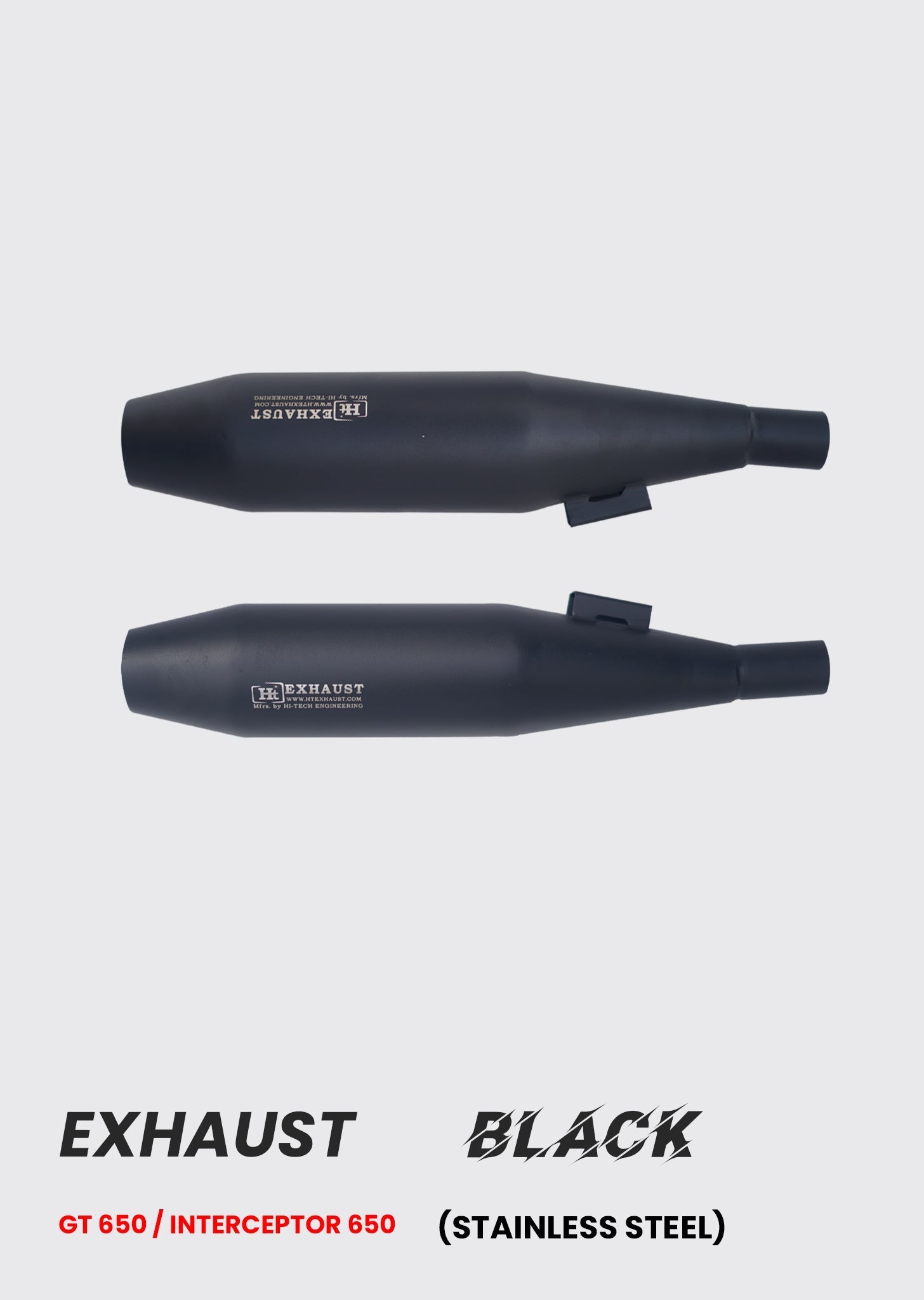 Interceptor & GT 650 Exhaust – Black Finish (IN 320)