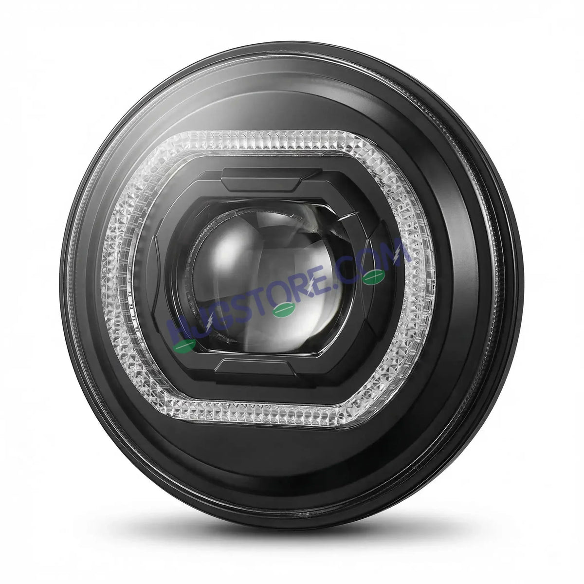 HJG 7 Inch RGB LED Headlight Chakra 75W 120W CREE for Royal Enfield Bullet Classic 350 Thar Gypsy - Moto Modz