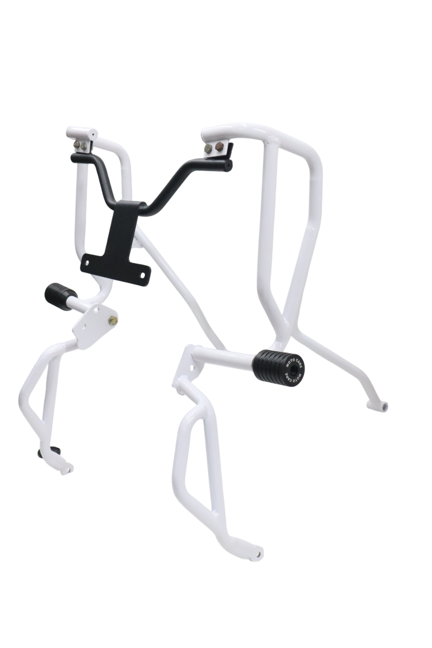 Premium White Upper Crash Guard for Hero Xpulse 210 – Durable Motorcycle Protection