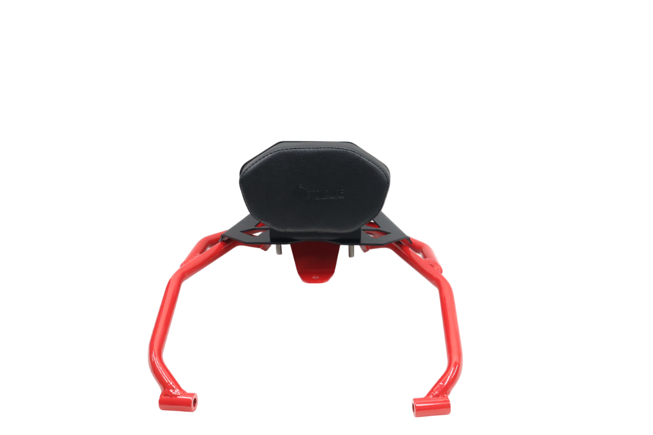 Premium Red & Black Pipe Carrier with Backrest for Hero Xpulse 210